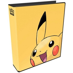 Pokémon card binder with Pikachu artwork, Ultra Pro 2-inch ring binder, compatible with standard trading card pages